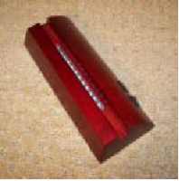 Base luminosa 216, rettang. 170x50x28, color legno, alim. 220 Volt,12 LED bianchi